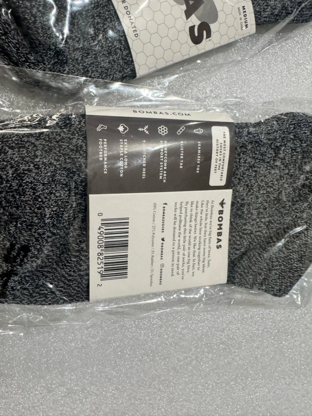 Bombas Unisex Medium Ankle No-Show Socks - Charcoal (3-Pack)